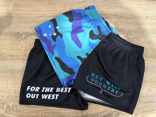 Footyshorts blue camo
